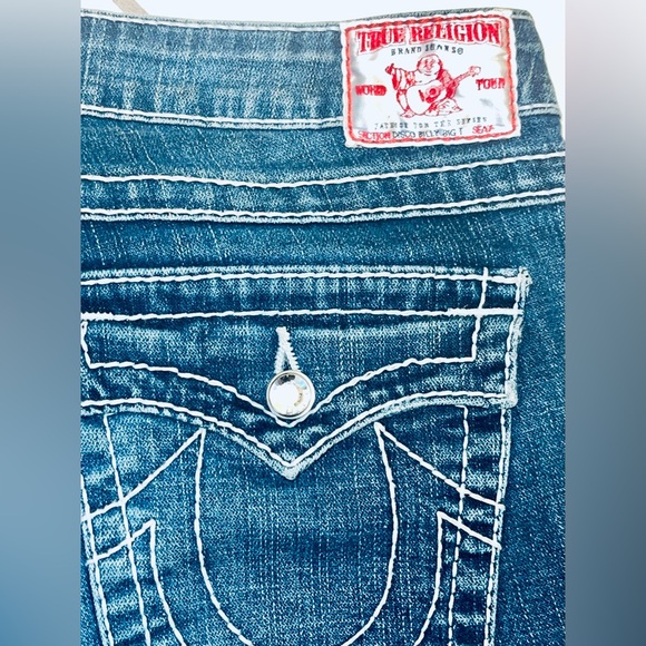True Religion Disco Billy Big T Seat Boot Cut Jeans - Picture 4 of 9